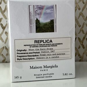 MAISON MARGIELA REPLICA WHEN THE RAIN STOPS  CANDLE - NEW - 5.82 OZ